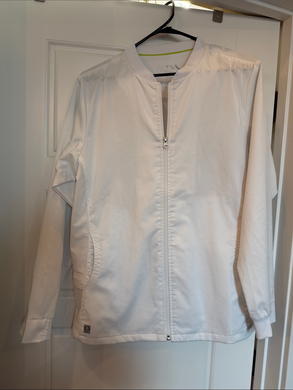 White womans scrub Jacket